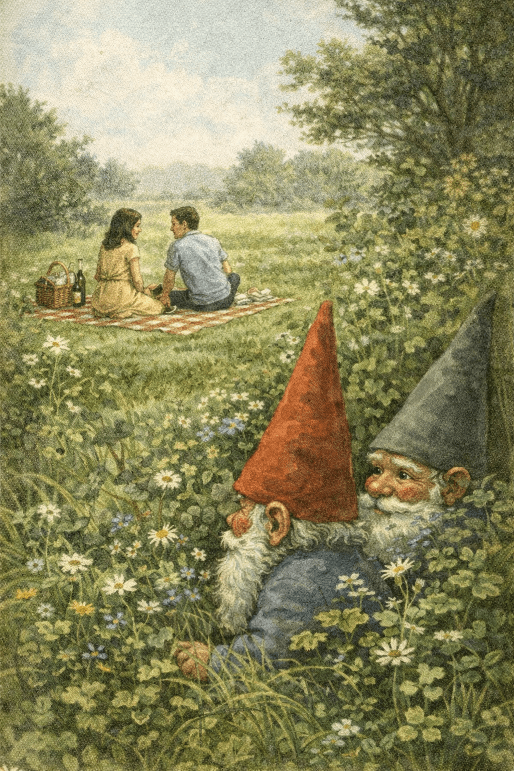 Often curious about human rituals. Observed peering from behind a garden fence during a summer gathering.